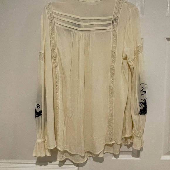 Free People Tusalossa Embroidered Top Peasant Boho Cottagecore Coachella - Picture 6 of 7